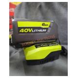 Ryobi 40v 6 ah battery and charger