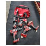 Milwaukee 4-Tool Combo (includes 3 batteries but