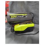 Ryobi 40v 4 ah battery and charger