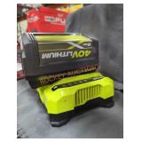 Ryobi 40v 6 ah battery and charger