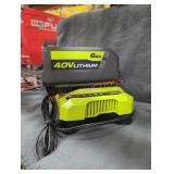 Ryobi 40v 6 ah battery and charger