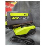 Ryobi 40v 6 ah battery and charger