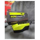 Ryobi 40v 6 ah battery and charger