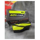 Ryobi 40v 6 ah battery and charger