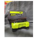 Ryobi 40v 6 ah battery and charger