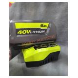Ryobi 40v 6 ah battery and charger