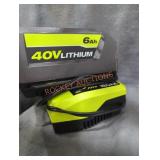 Ryobi 40v 6 ah battery and charger