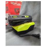 Ryobi 40v 2 ah battery and charger