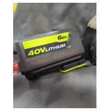 Ryobi 40v 6 ah battery and charger