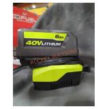 Ryobi 40v 6 ah battery and charger
