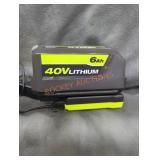 Ryobi 40v 6 ah battery and charger