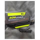 Ryobi 40v 6 ah battery and charger