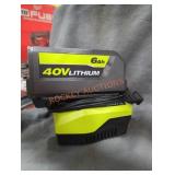 Ryobi 40v 6 ah battery and charger