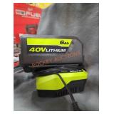 Ryobi 40v 6 ah battery and charger