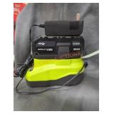 Ryobi 18v 4 ah battery and charger