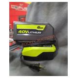 Ryobi 40v 6 ah battery and charger
