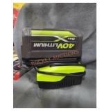 Ryobi 40v 6 ah battery and charger