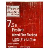 7.5 Festive Mixed Pine Pre-Lit Tree
