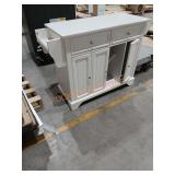 48" White Cabinet with White Hard Top (damaged)