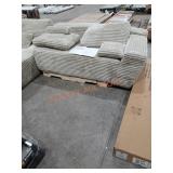 2-Piece Corduroy Fabric L-Shape Modular Sectional