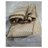 Large Brown/Beige Area Rug, Size Unknown