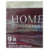 9ft Elegant Twinkling Grand Fir Pre-Lit Tree With