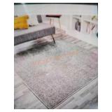 Solid Low-Pile Light Gray 9x9 Area Rug