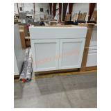 36" White Base Cabinet (damaged)