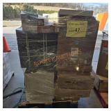 Fridge, vanity, stand fan, mini fridge