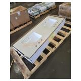 61" Double Bowl Sink (cracked)