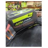 Ryobi 40v 8 ah battery and charger