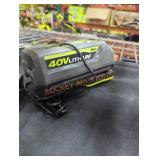 Ryobi 40v 4 ah battery and charger