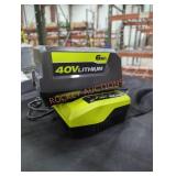 Ryobi 40v 6 ah battery and charger