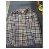Milwaukee Large Gray Plaid Flannel Shirt