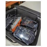 Ridgid 18v 4 ah batteries and charger