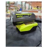 Ryobi 40v 4 ah battery and charger