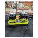 Ryobi 18v 4 ah batteries and charger