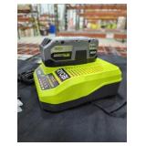 Ryobi 18v 4 ah battery and charger
