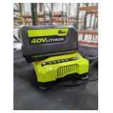 Ryobi 40v 6 ah battery and charger