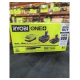 Ryobi 18v 4 ah and 2 ah lithium starter kit