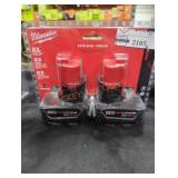 Milwaukee M12 xc 3 ah batteries