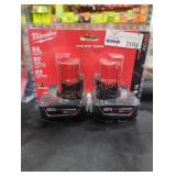 Milwaukee M12 xc 3 ah batteries