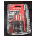 Milwaukee M12 cp 2.5 ah battery