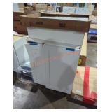 24" white bathroom vanity damaged some