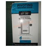 27"-30" Tempered Glass Pivoting Shower Door