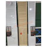 30" W x 80" H Louver Panel Pine Unfinished