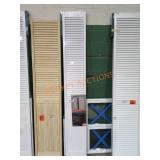 24" W x 80" H White Louver Panel Bi-Fold Doors