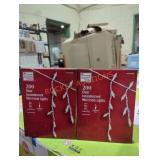 2 boxes 200 clear incandescent mini icicle lights