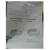 33.5 in. Gold Metal 8-Light Round Drum Chandelier