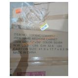 Medicine Cabinet 12"ï¿½36" Silver